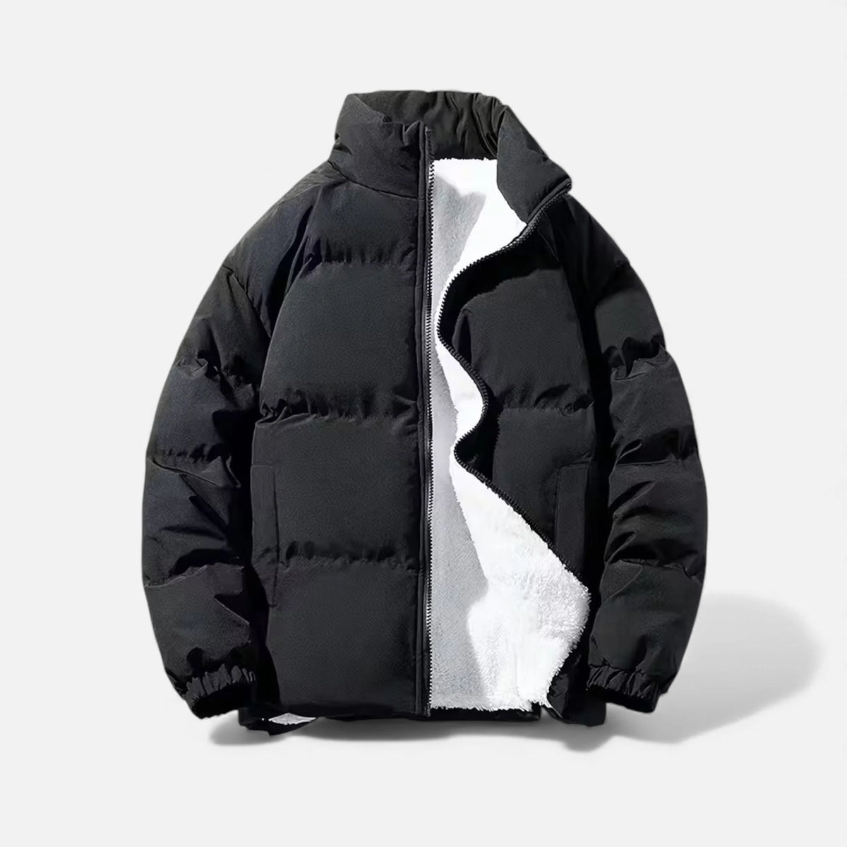 Men's Sherpa-Lined Puffer Coat – Back View