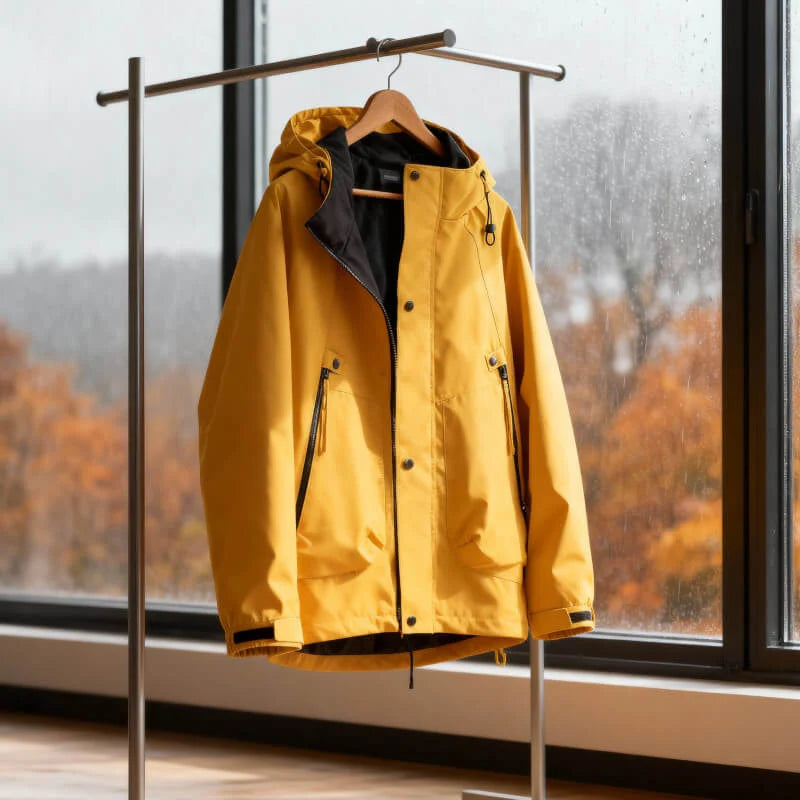 Men's Hooded Rain Jacket – Worn View