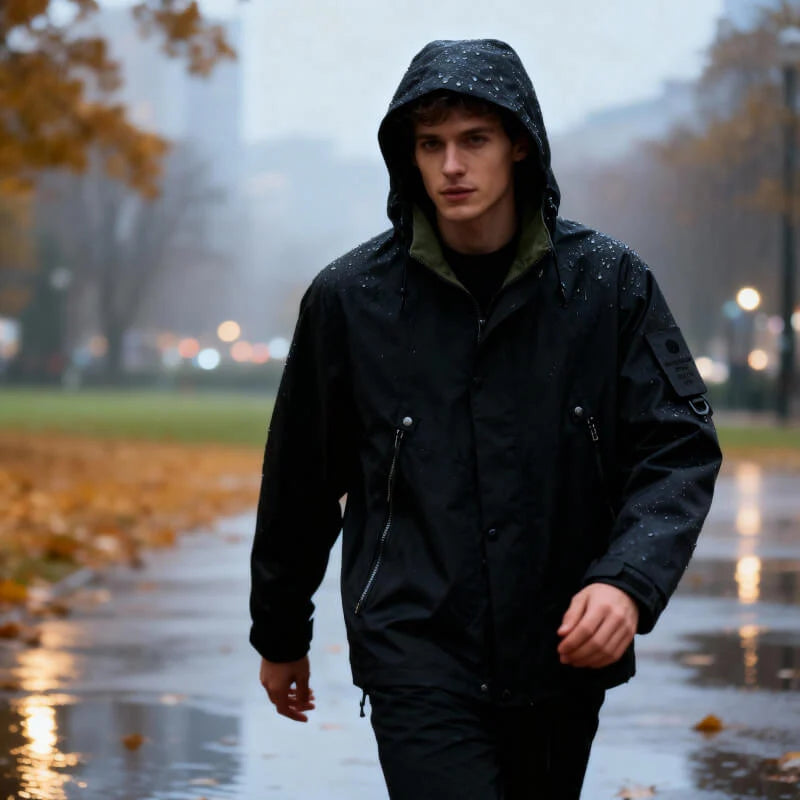 Men's Hooded Rain Jacket – Cuff Detail