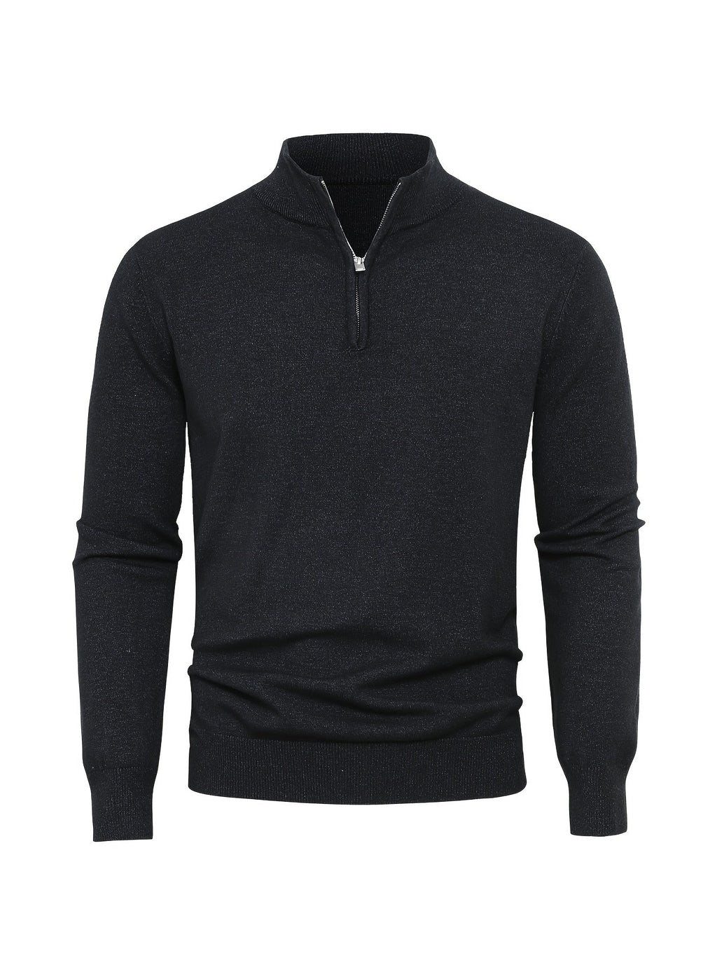 Men's Quarter-Zip Knit Sweater in Coffee