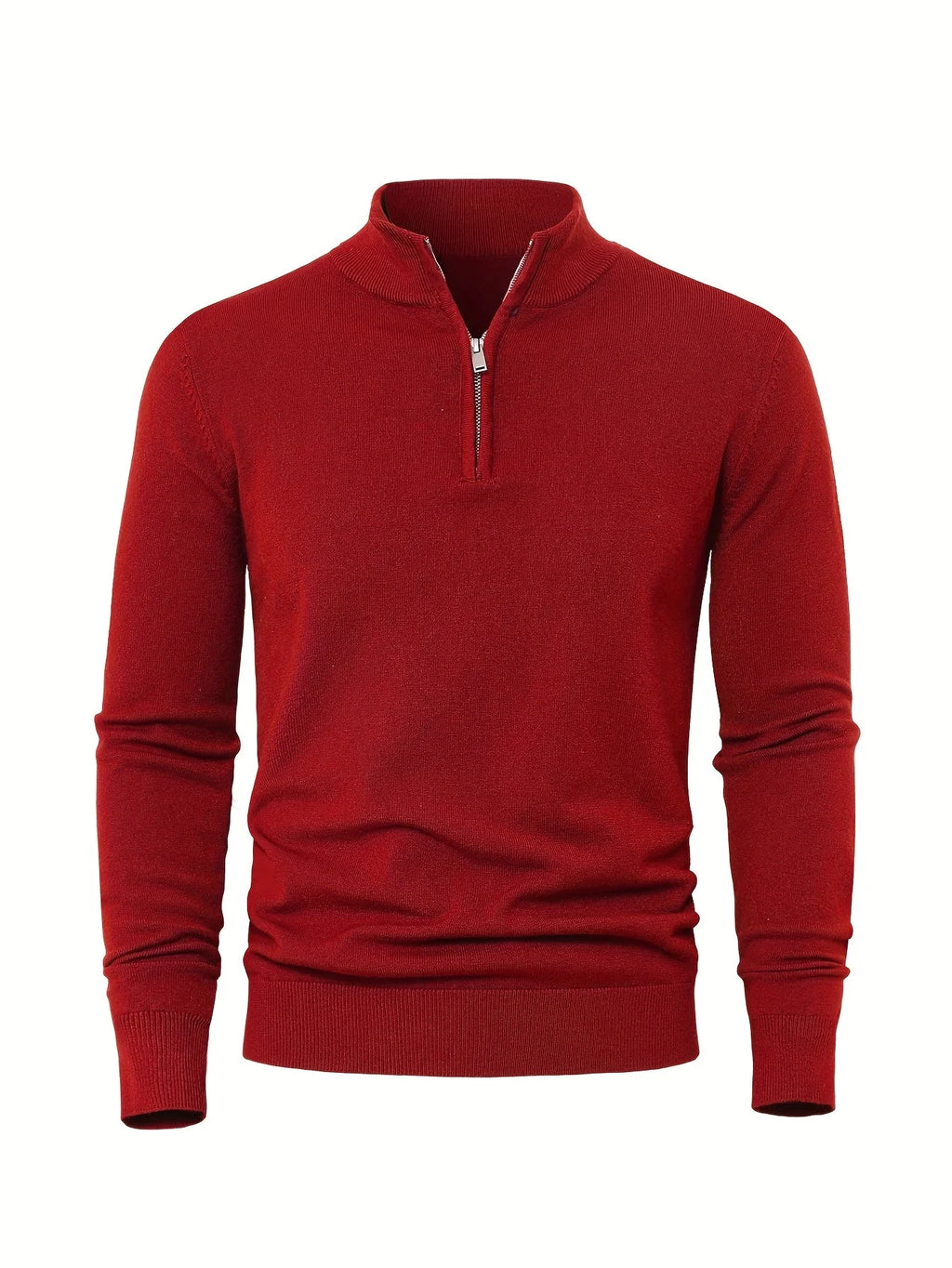Men's Quarter-Zip Knit Sweater in Yellow