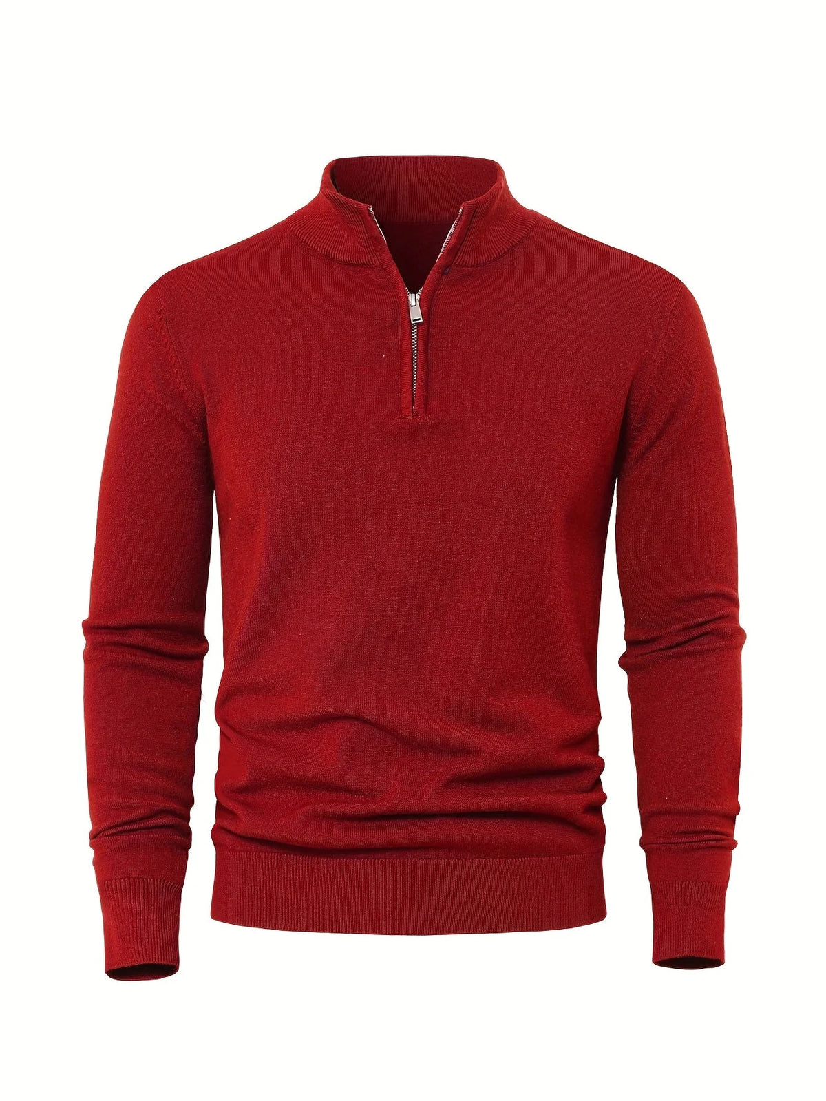 Men's Quarter-Zip Knit Sweater in Yellow