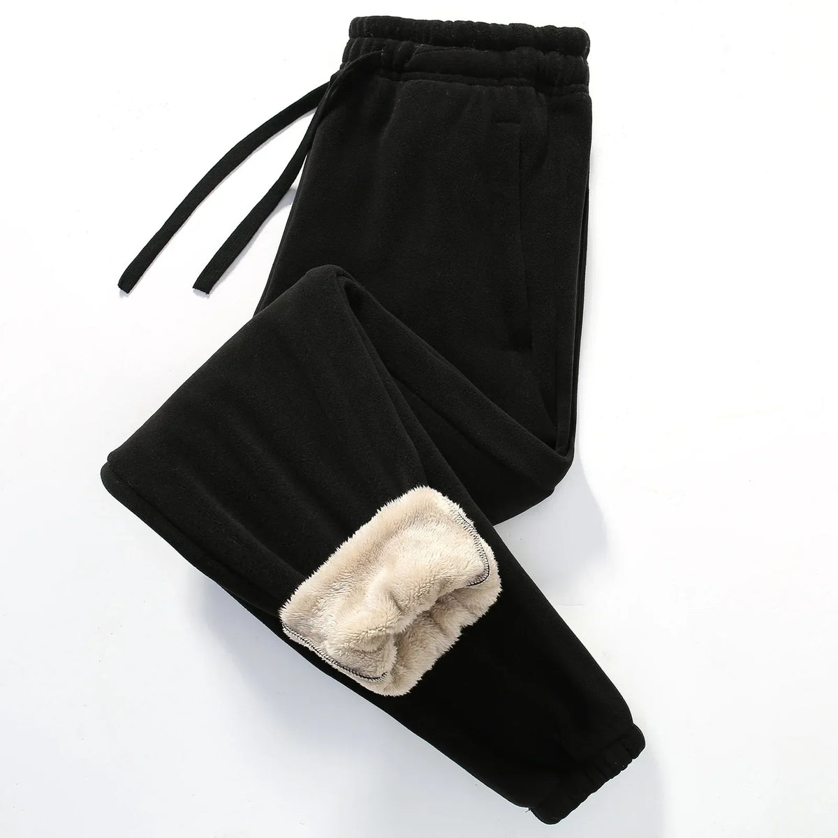 Sherpa Fleece-Lined Sweatpants – Sherpa Cuff Detail