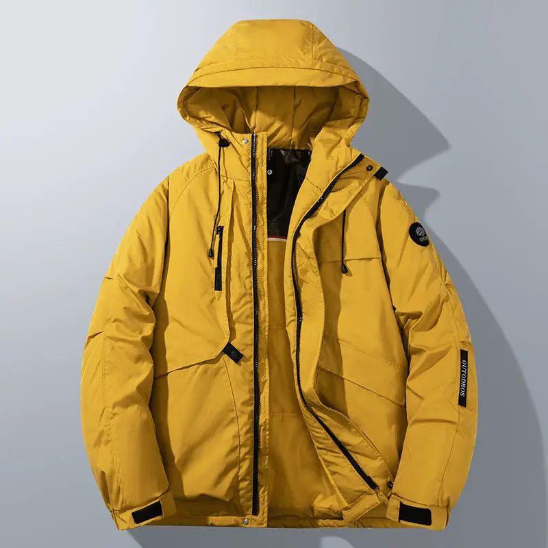 Men's Hooded Insulated Parka in Yellow
