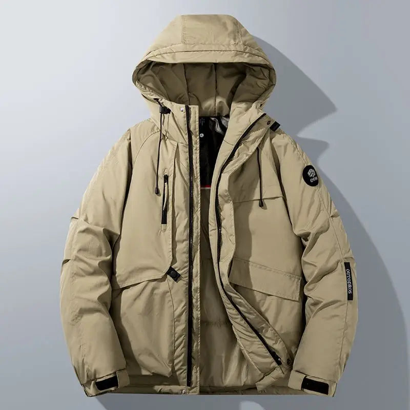 Men's Hooded Insulated Parka in Black