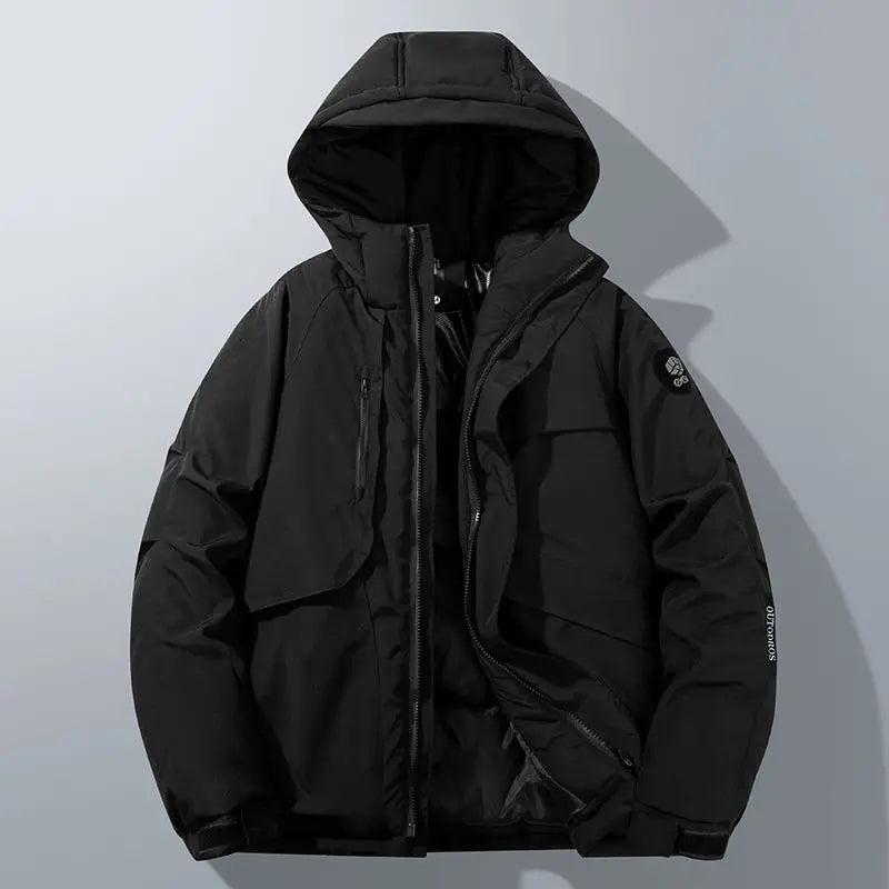 Men's Hooded Insulated Parka – Hood Detail