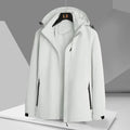 Men's Hooded Windbreaker Jacket in White