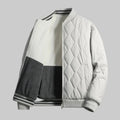 Men's Quilted Bomber Jacket in White