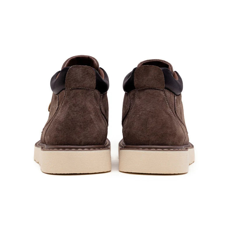 Men's Suede Moc Toe Boots – Side View