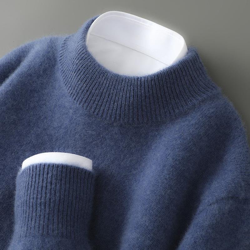 Men's Cashmere-Blend Sweater in Blue