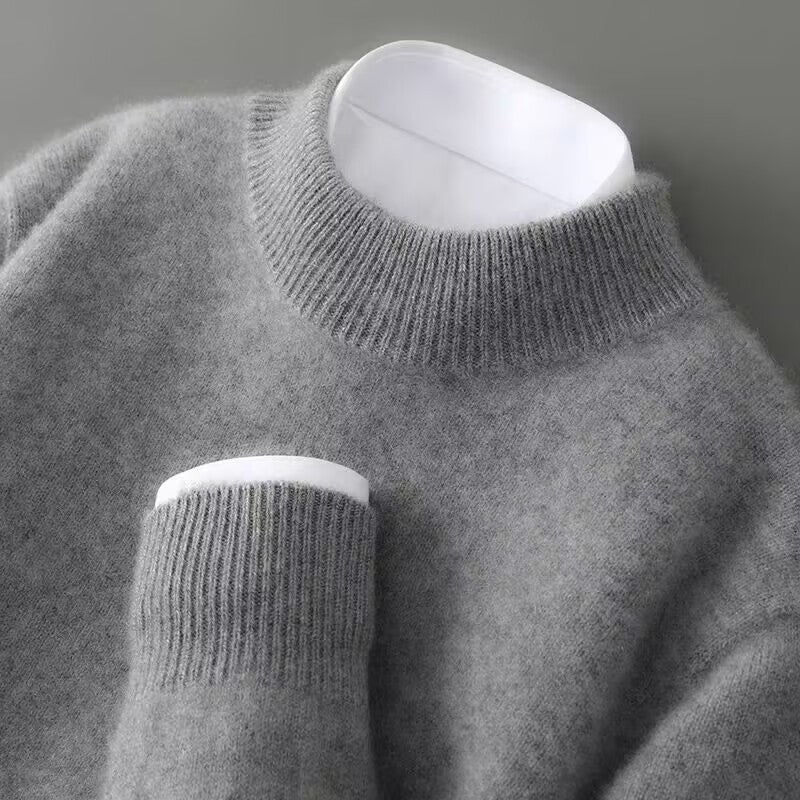 Men's Cashmere-Blend Sweater in Gray