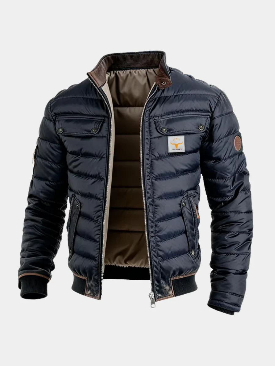 Men's Quilted Jacket – Collar Detail