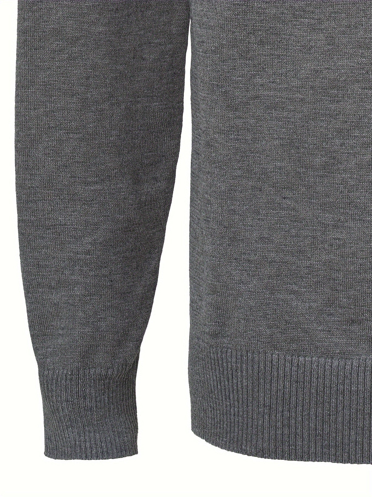 Men's Chunky Knit Quarter-Zip Sweater – Cuff Detail