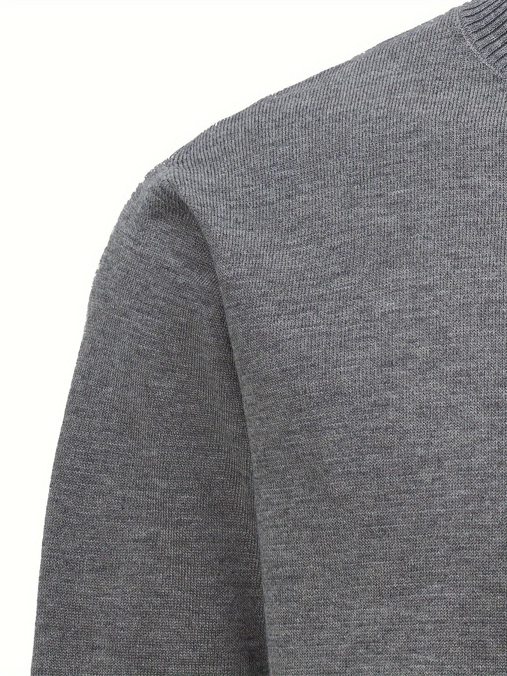 Men's Chunky Knit Quarter-Zip Sweater – Back View