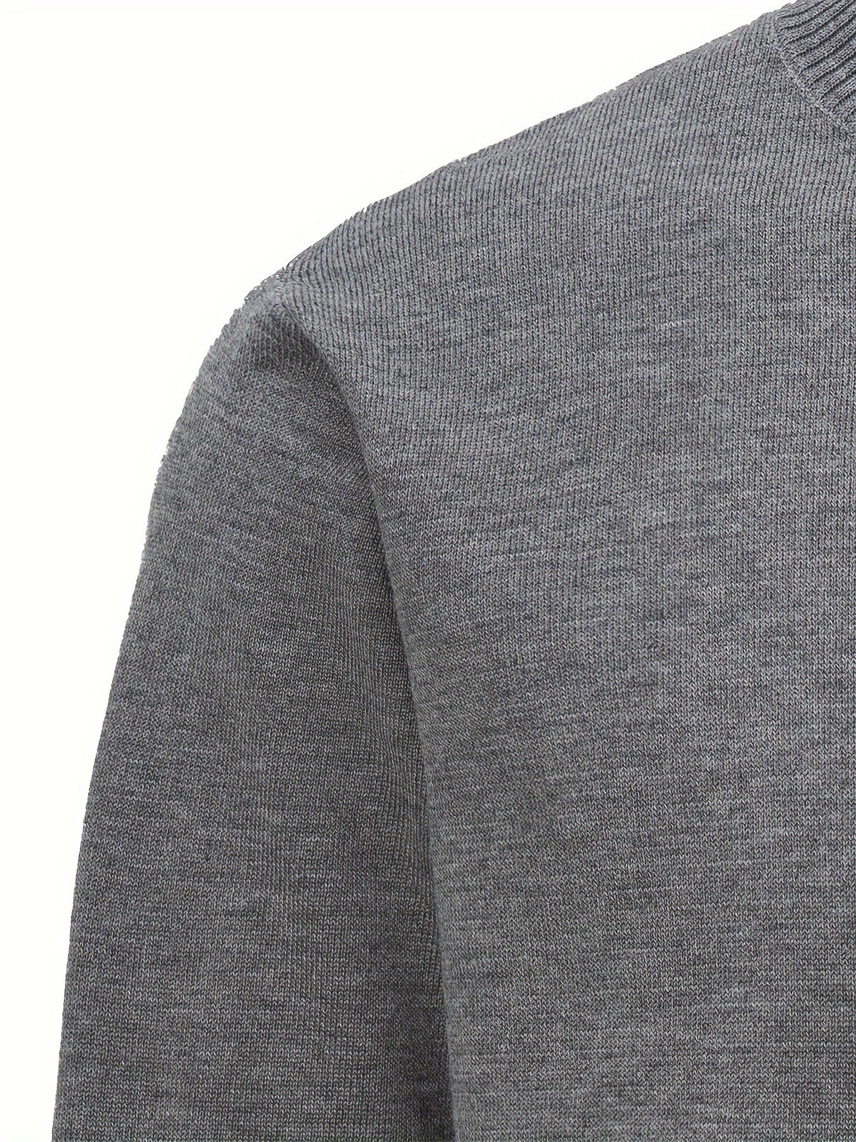 Men's Chunky Knit Quarter-Zip Sweater – Back View