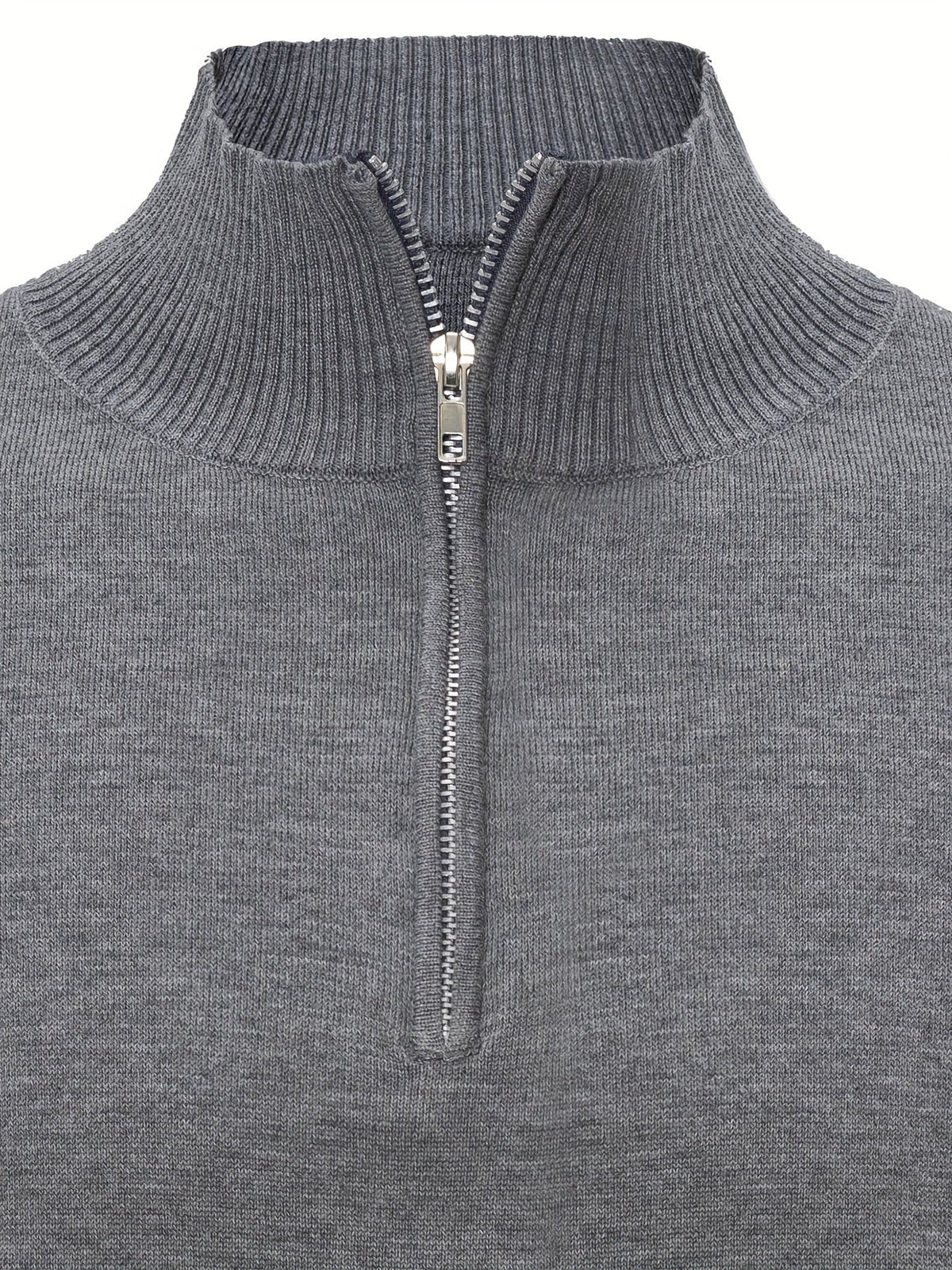 Men's Chunky Knit Quarter-Zip Sweater – Worn View