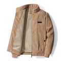 Men's Corduroy Bomber Jacket in Khaki