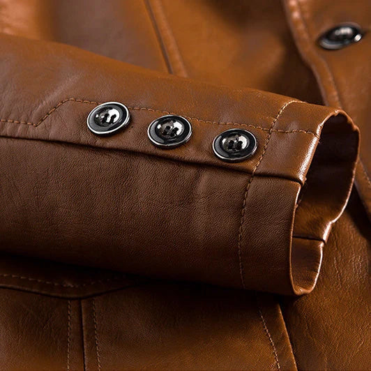 Men's Leather Blazer – Pocket Detail