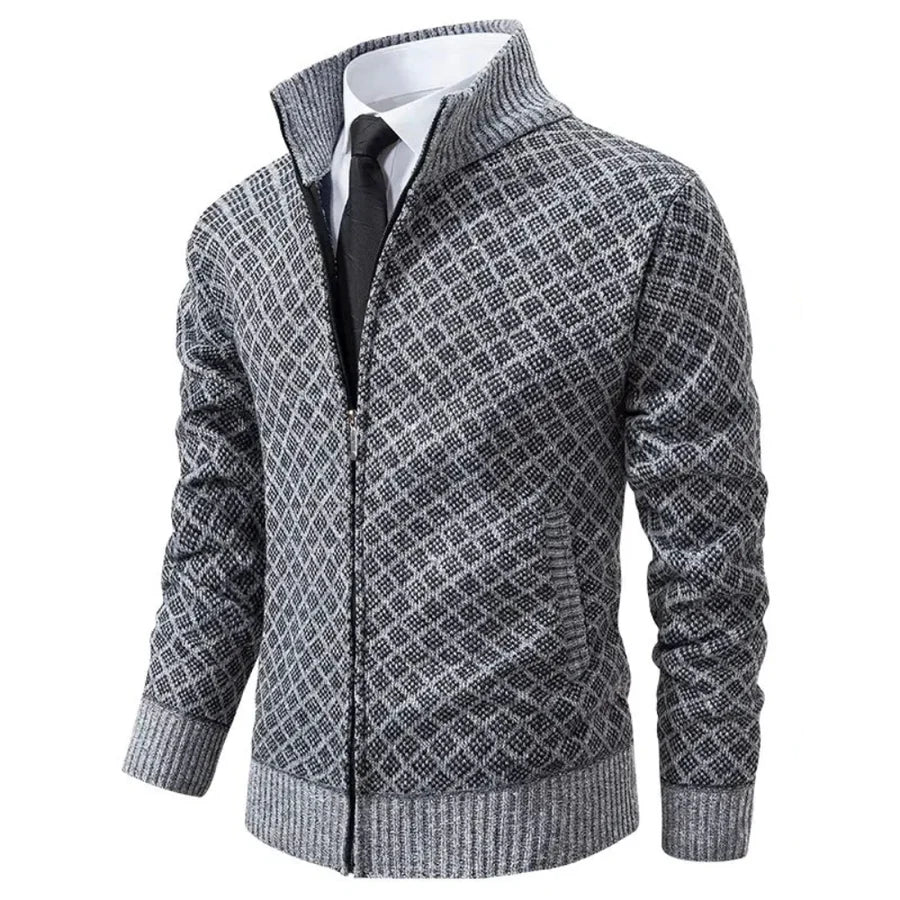 Men's Full-Zip Quilted Cardigan – Cuff Detail