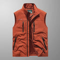 Men's Fishing-Style Utility Vest in Orange