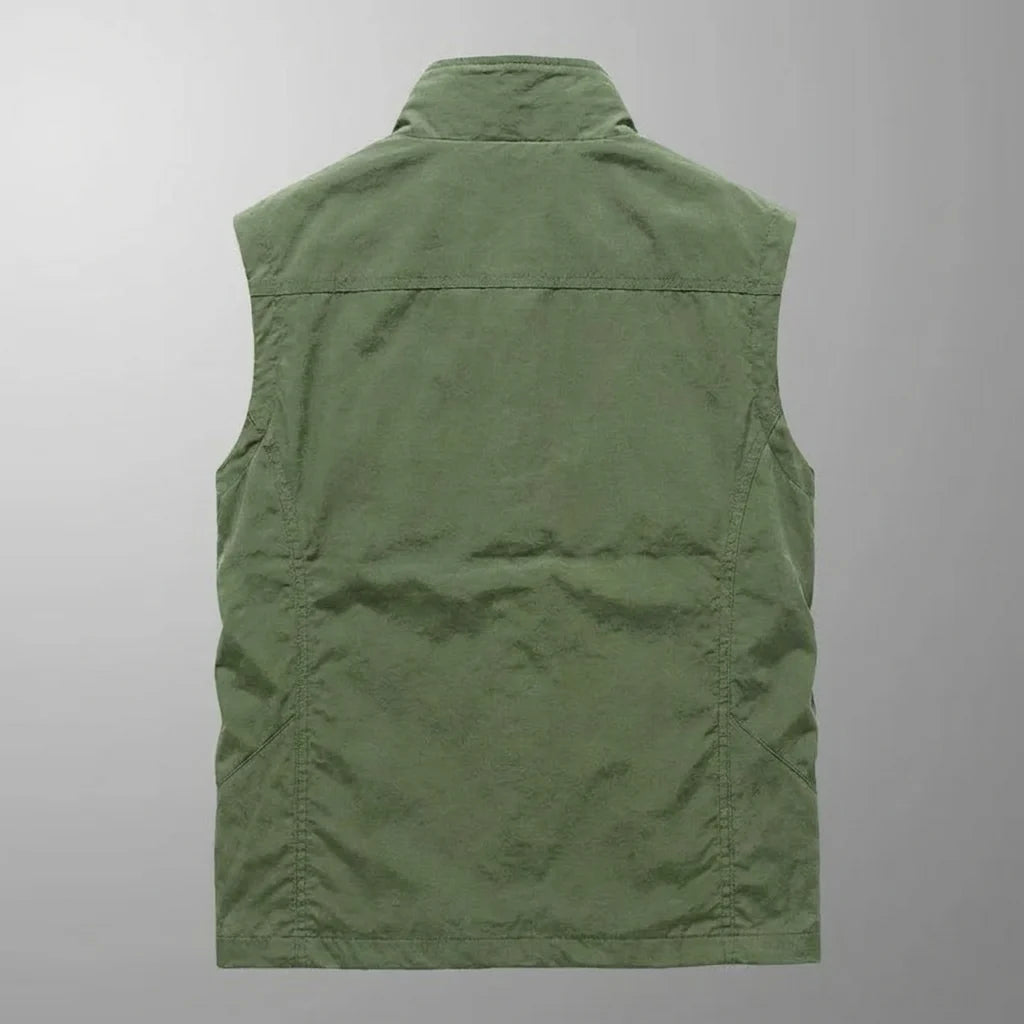 Men's Fishing-Style Utility Vest – Worn View