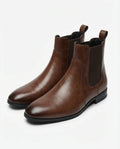 Men's Full-Grain Leather Chelsea Boots in Dark Brown