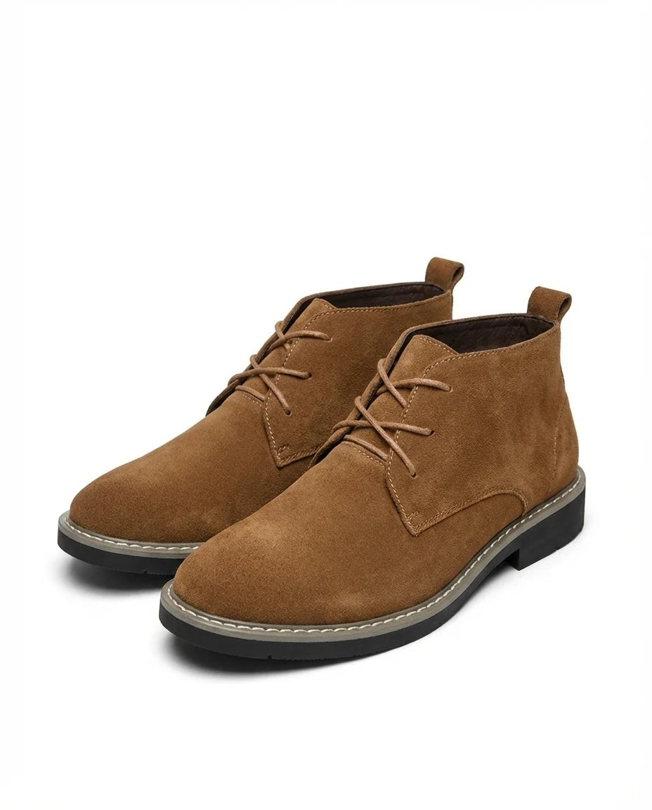 Men's Suede Chelsea Boots in Brown
