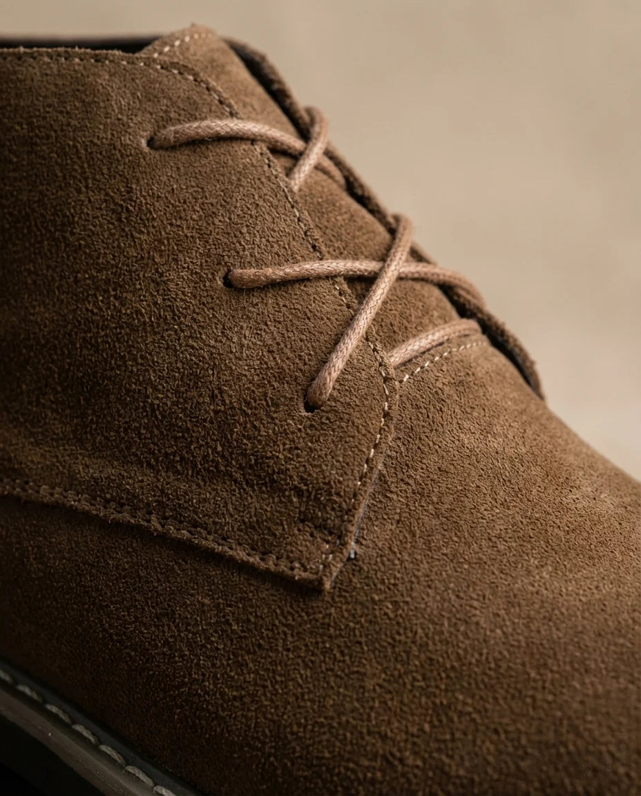 Men's Suede Chelsea Boots – Detail View