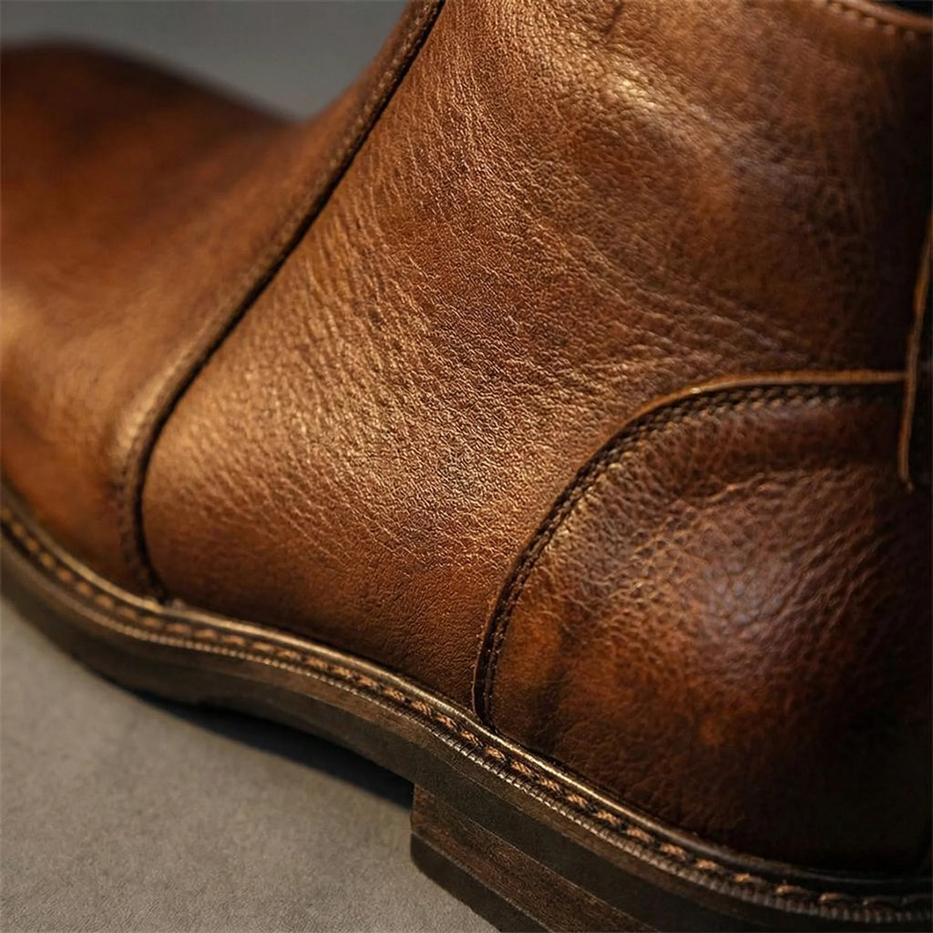 Men's almond toe Chelsea boots