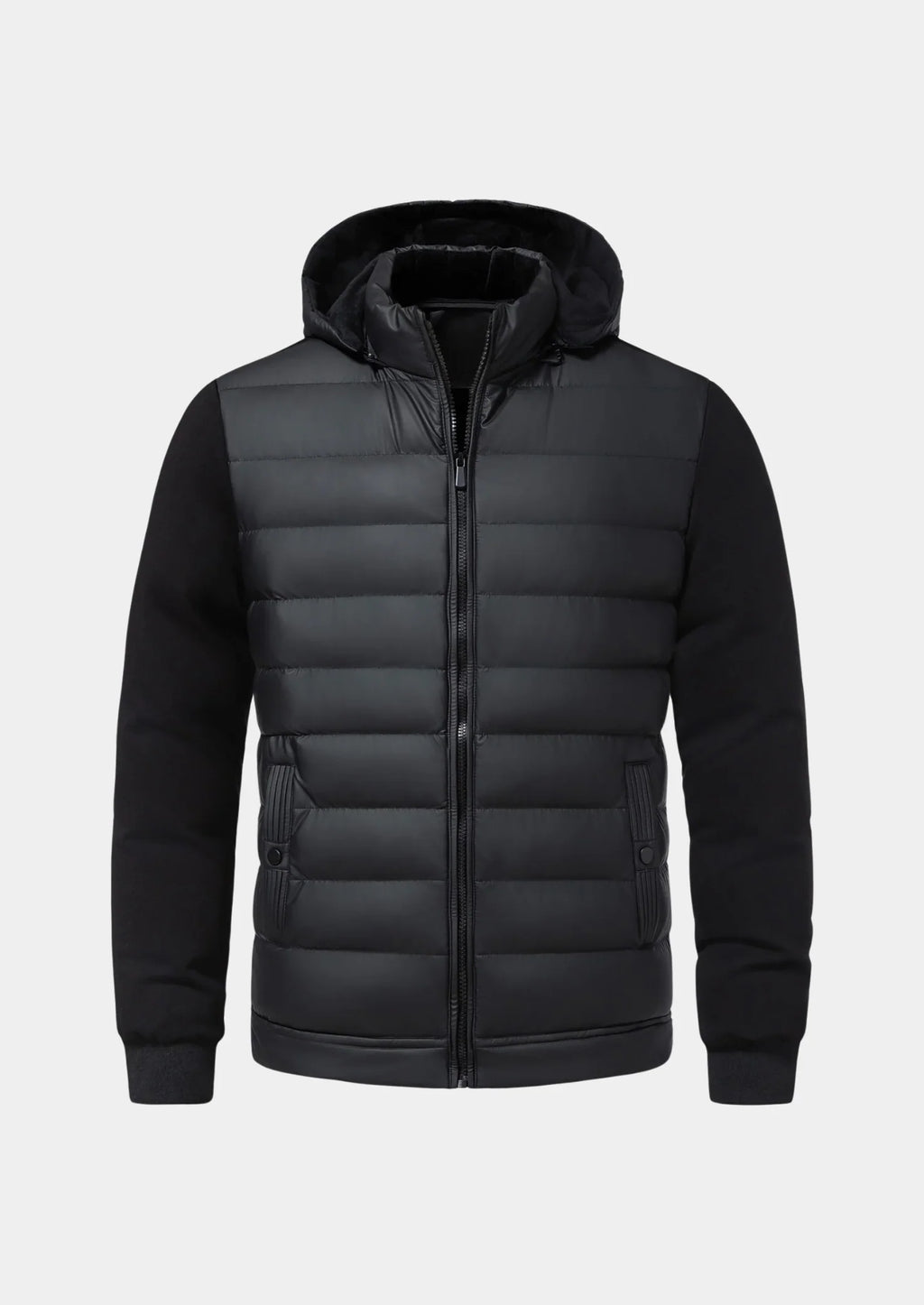 Men's Hybrid Down Jacket in Black