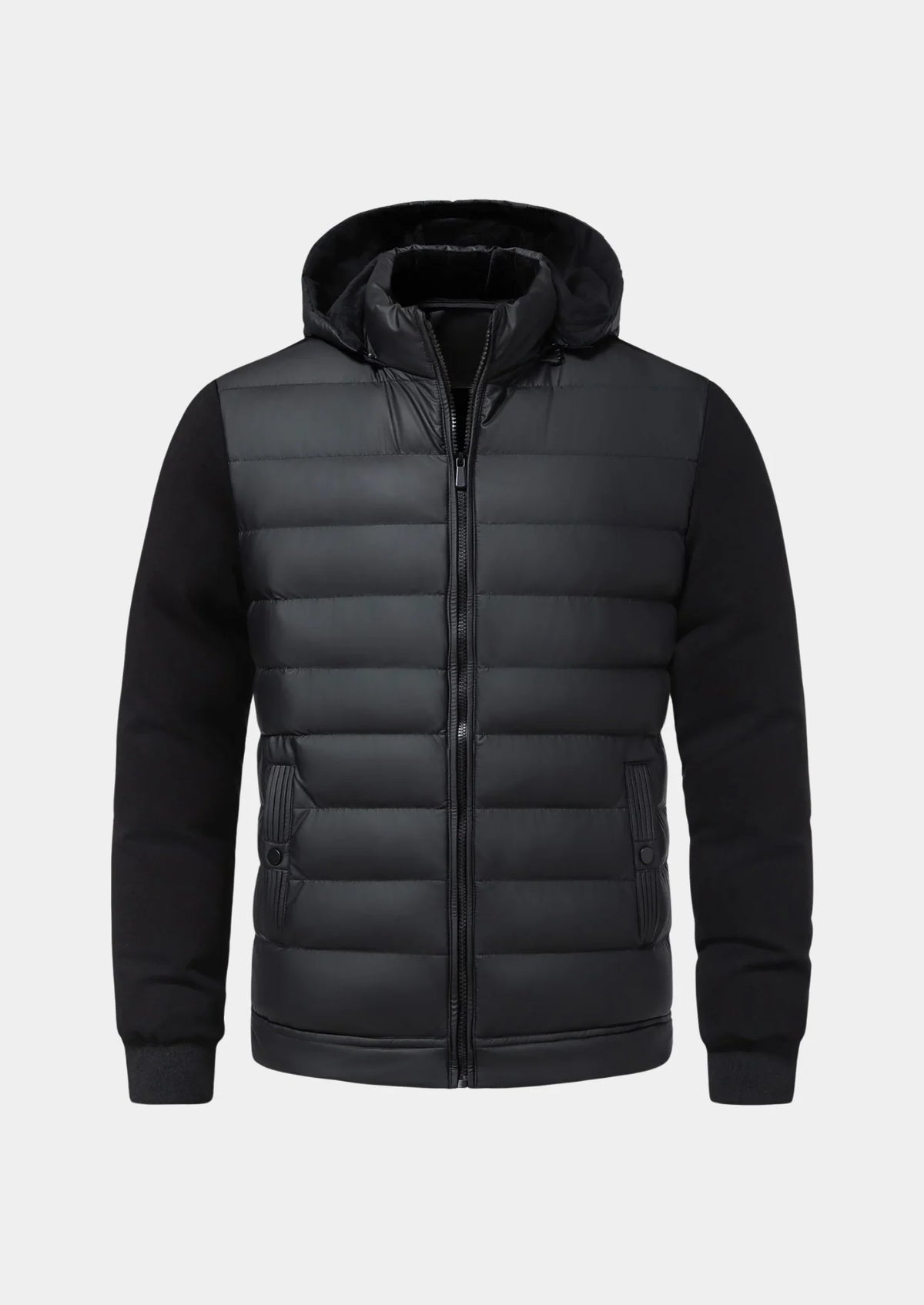 Men's Hybrid Down Jacket in Black