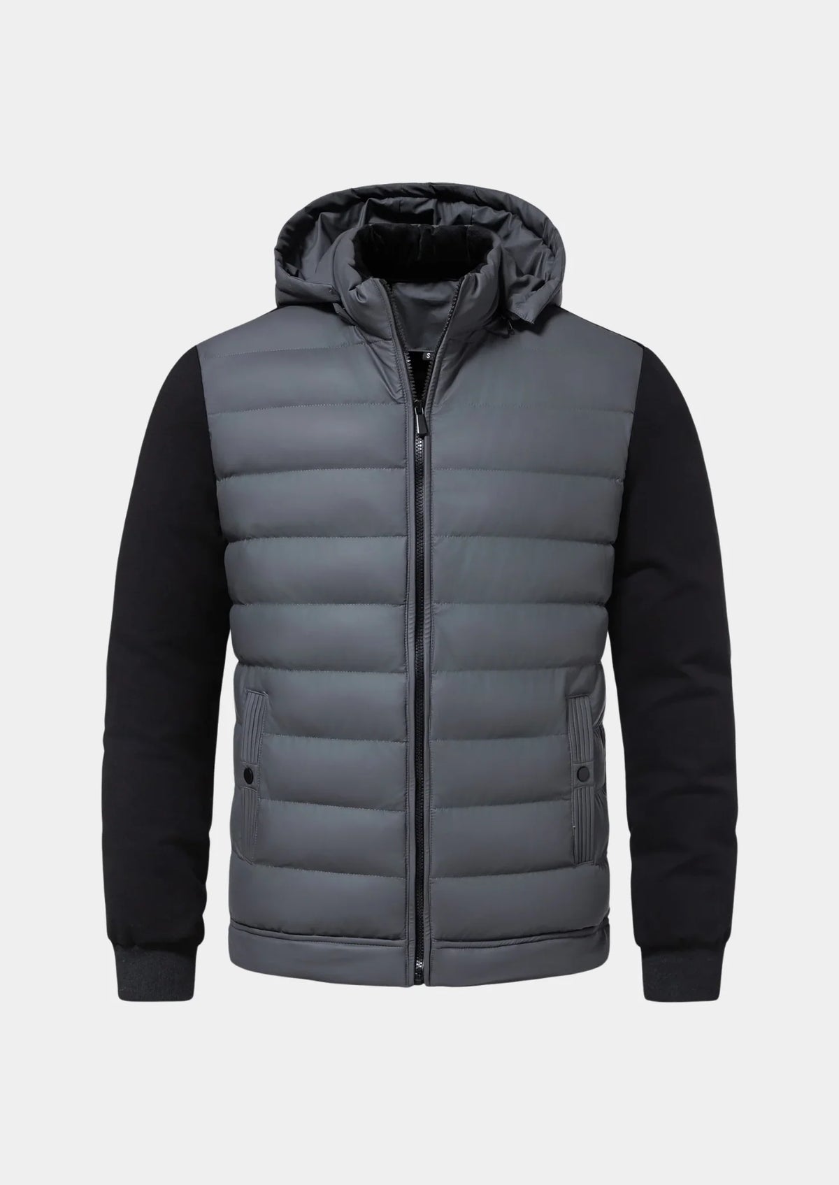 Men's Hybrid Down Jacket in Gray