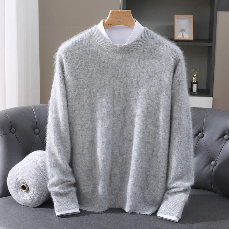 Women's Cashmere Crewneck Sweater in Mustard Yellow