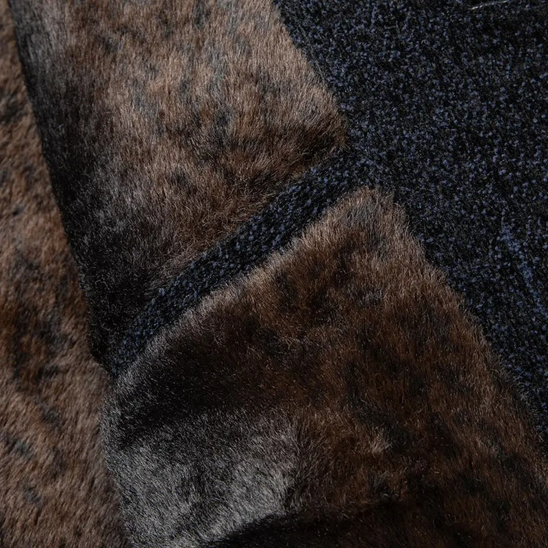 Men's wool jacket with shearling lining