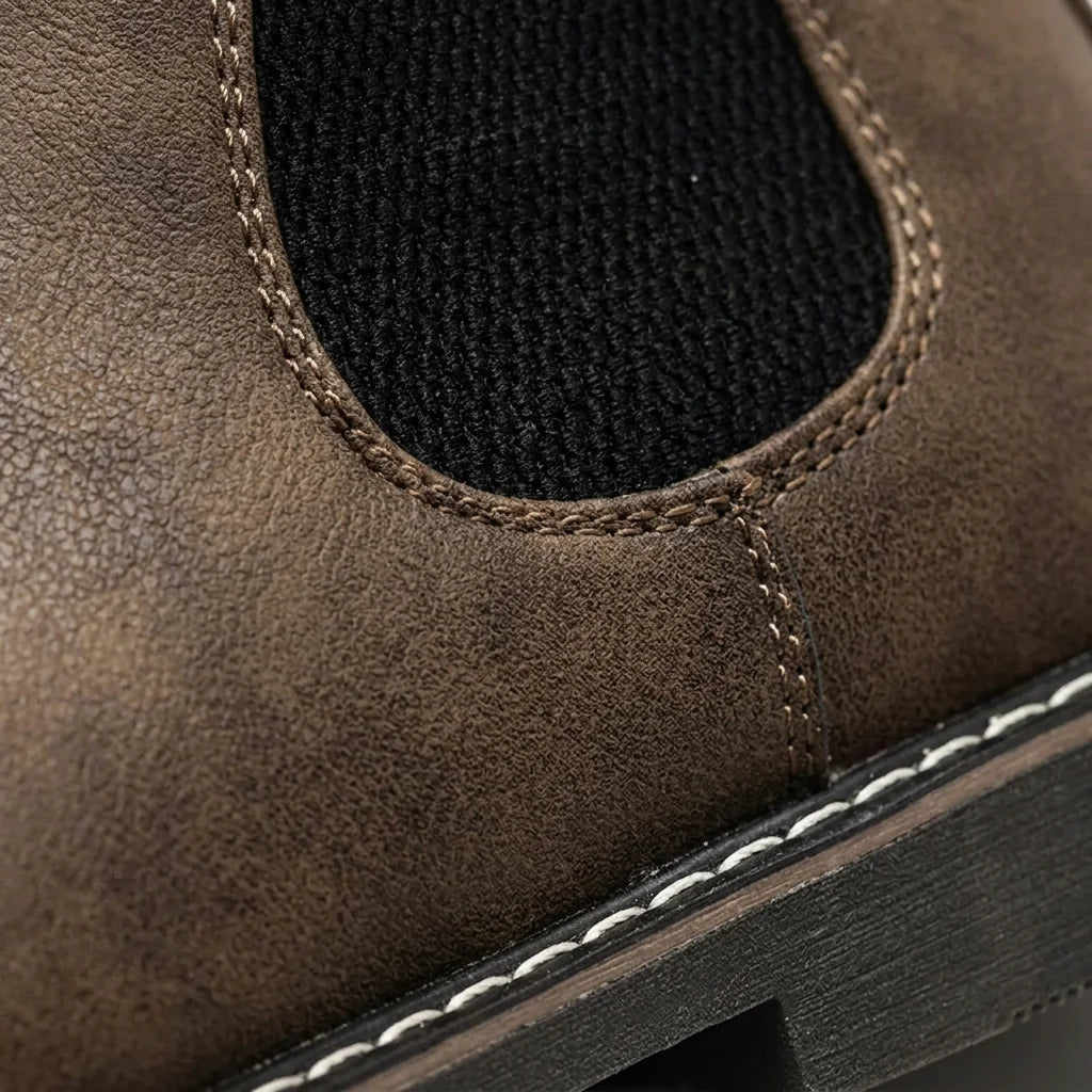 Men's Leather Chelsea Boots – Elastic Gusset Detail