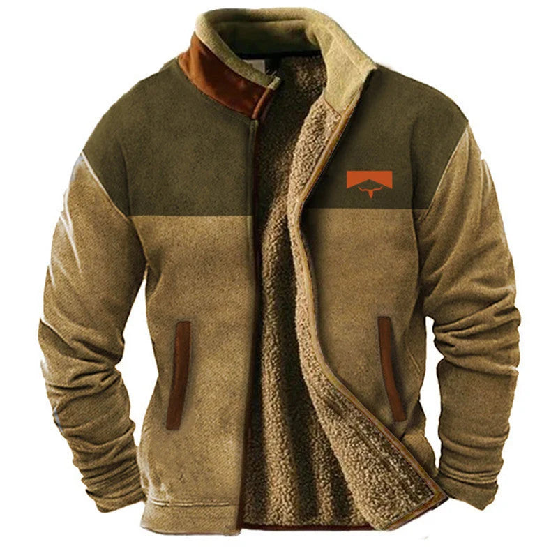 Men's Western Print Sherpa-Lined Jacket – Lining Detail
