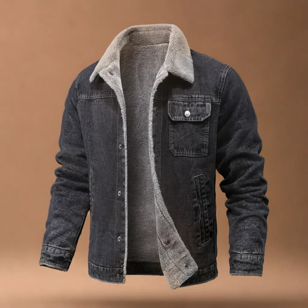 Men's Denim Trucker Jacket – Button Detail